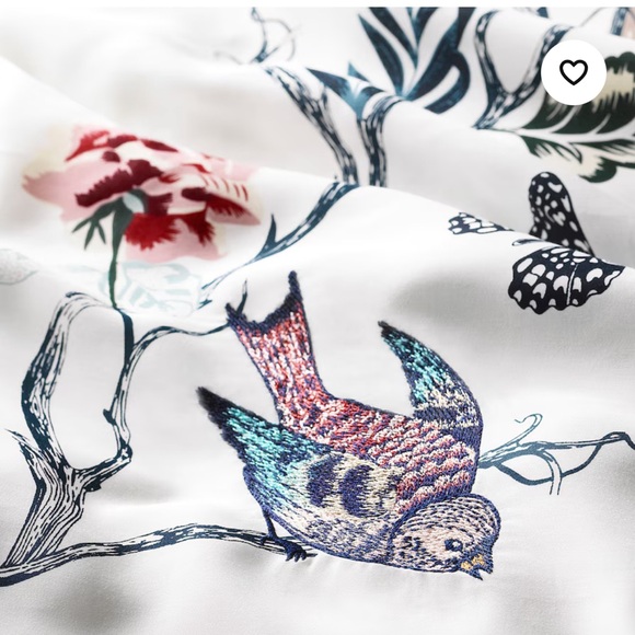 NWT JÄTTELILJA Duvet cover and pillowcase(s), white/floral patterned, Full/Queen - Picture 3 of 9